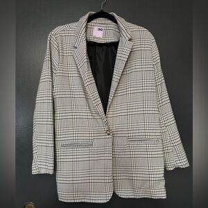 SO Women's Classic Checkered Blazer